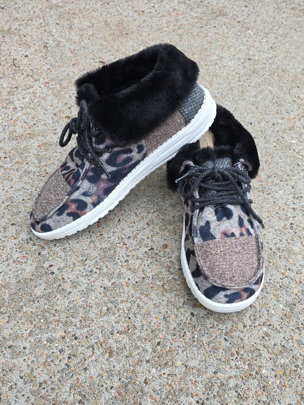 Hey Dude Britt Patchwork Java Leopard Cheetah Print Size 7